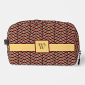Luipaardprint Chevron Toilettasje (Voorkant)