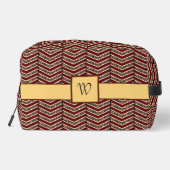 Luipaardprint Chevron Toilettasje (Achterkant)