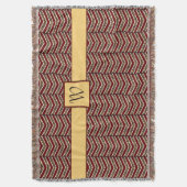 Luipaardprint Chevron Worpdeken Deken (Voorkant Verticaal)