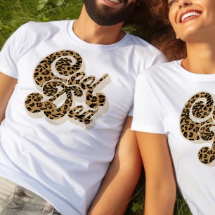 Luipaardprint Cool Papa Matching Moeders en Mij T-shirt