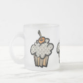 luipaardprint cupcake matglas koffiemok (Links)