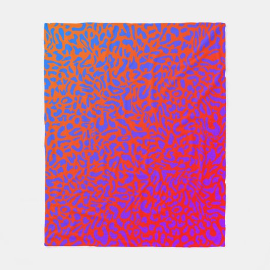 luipaardprint deken met psychedelische gradiënt (Voorkant)