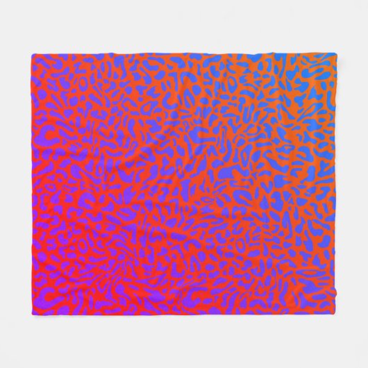 luipaardprint deken met psychedelische gradiënt (Voorkant (Horizontaal))