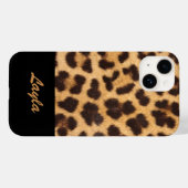 Luipaardprint Dierenbont Gepersonaliseerde Naam Case-Mate iPhone Case (Achterkant (horizontaal))