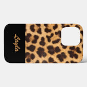 Luipaardprint Dierenbont Gepersonaliseerde Naam Case-Mate iPhone Case (Achterkant (horizontaal))