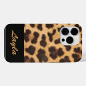 Luipaardprint Dierenbont Persoonlijk iPhone Hoesje (Achterkant horizontaal)