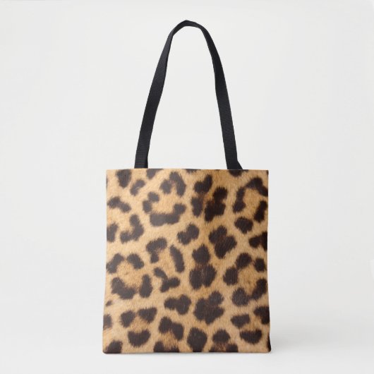 Luipaardprint Dierenpatroon Boodschappentas Tote Bag (Voorkant)