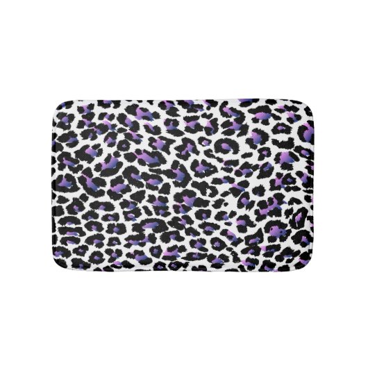 Luipaardprint/DIY achtergrondkleur van PixDezines Badmat (Voorkant)
