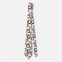Luipaardprint en donutpatroon stropdas