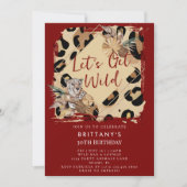 Luipaardprint Feestbeest Wilde Jungle Verjaardag Kaart (Voorkant)