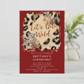 Luipaardprint Feestbeest Wilde Jungle Verjaardag Kaart (Staand voorkant)