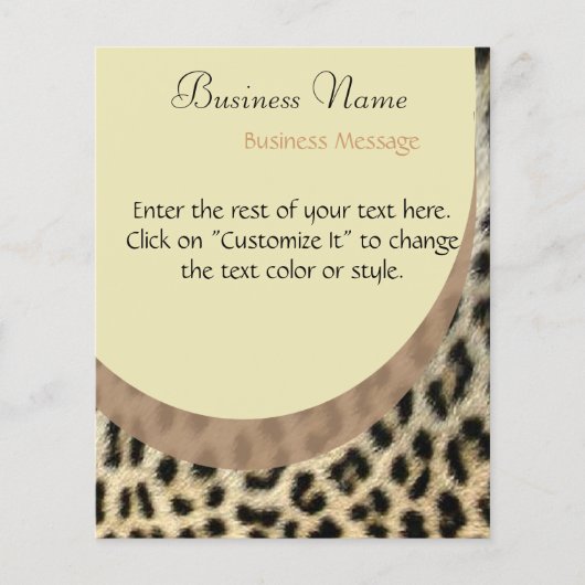Luipaardprint Flyer (Voorkant)