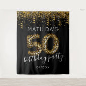 Luipaardprint fotobehang 50ste verjaardag wandkleed (Voorkant)