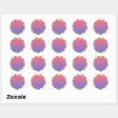 luipaardprint fotolijst rand ronde sticker (Vel)