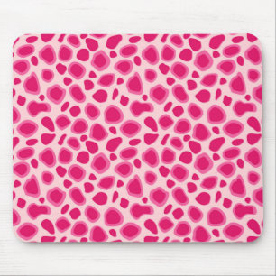Luipaardprint - Fuchsia en lichtroze Muismat