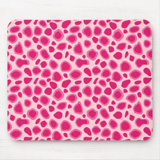 Luipaardprint - Fuchsia en lichtroze Muismat (Voorkant)