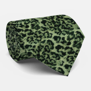 Luipaardprint gestippelde dierprint halsband stropdas