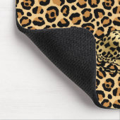 Luipaardprint Goud Bruin Funky Leuk Naam Muismat (Hoek)
