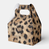 Luipaardprint & Goud Folie Chic Behandelingsfeest Bedankdoosjes (Achterkant)