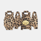 Luipaardprint & Goud Folie Chic Behandelingsfeest Bedankdoosjes (Uitgevouwen)