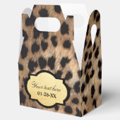 Luipaardprint & Goud Folie Chic Behandelingsfeest Bedankdoosjes (Geopend)