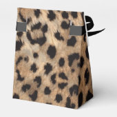 Luipaardprint & Goud Folie Chic Feest Favor Dozen Bedankdoosjes (Achterkant)