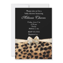 Luipaardprint Gouden Boog Glam Uitnodiging