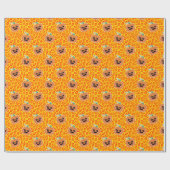 Luipaardprint Halloween-patroon Cadeaupapier (Vlak)