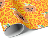 Luipaardprint Halloween-patroon Cadeaupapier (Rol Hoek)