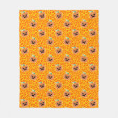 Luipaardprint Halloween-patroon Fleece Deken (Voorkant)