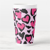 Luipaardprint, Handgetekende Naadloze waterverf Latte Mok (Voorkant)