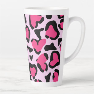 Luipaardprint, Handgetekende Naadloze waterverf Latte Mok