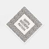 Luipaardprint Happy Birthday Party Servet (Hoek)