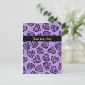 Luipaardprint harten Ansichtkaart Briefkaart (Staand voorkant)