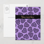 Luipaardprint harten Ansichtkaart Briefkaart (Voorkant / Achterkant)