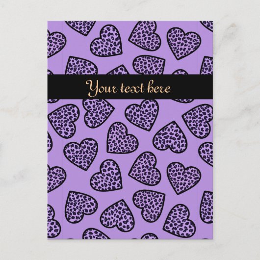 Luipaardprint harten Ansichtkaart Briefkaart (Voorkant)