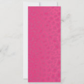 Luipaardprint Hete Roze Feest Uitnodiging (Achterkant)