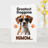 Luipaardprint Hond Grappige kaart (Gele Bloem)