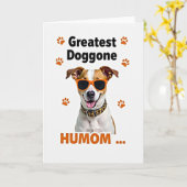 Luipaardprint Hond Kaart (Gele Bloem)