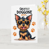 Luipaardprint Hond Moeder Kaart (Gele Bloem)