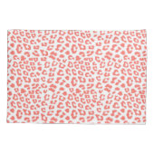 Luipaardprint in koraal kussensloop (Achterkant-Links)