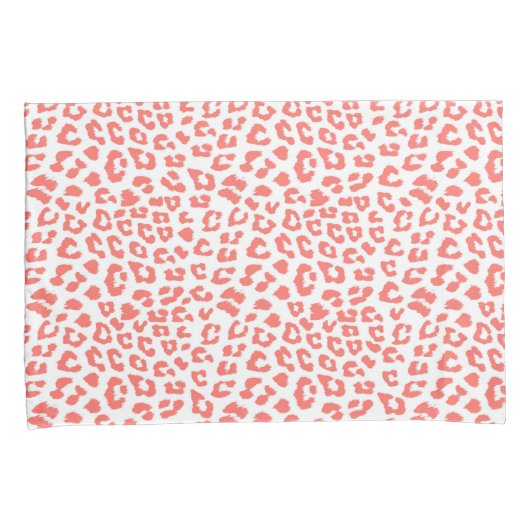 Luipaardprint in koraal kussensloop (Voorkant-Rechts)