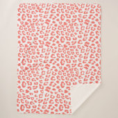 Luipaardprint in koraal sherpa deken (Voorkant)