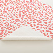 Luipaardprint in koraal sherpa deken (3/4)