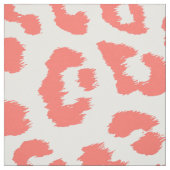 Luipaardprint in koraal stof (Swatch)