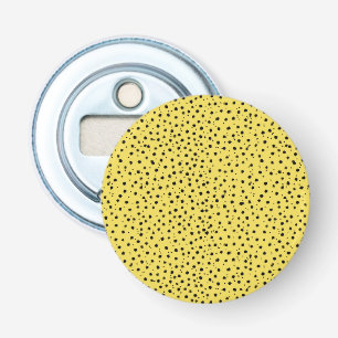 Luipaardprint in natuurlijke kleuren button flesopener