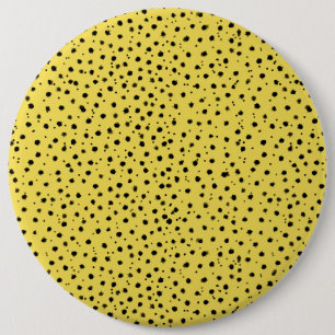 Luipaardprint in natuurlijke kleuren ronde button 6,0 cm