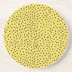 Luipaardprint in natuurlijke kleuren  zandsteen onderzetter