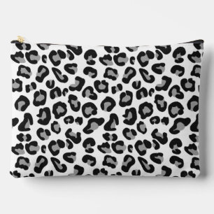 Luipaardprint in zwart en wit met grijs etui