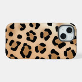 Luipaardprint iPhone 15 Case (Achterkant horizontaal)